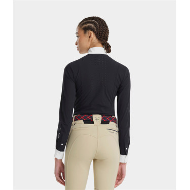 Polo de concours Monica Horse Pilot manches longues femme Dark night Noir Polo de concours Monica Horse Pilot manches longues femme Dark night Noir