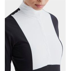 Polo de concours Monica Horse Pilot manches longues femme Dark night Noir Polo de concours Monica Horse Pilot manches longues femme Dark night Noir