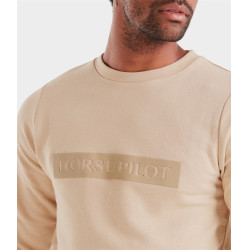 Sweat-shirt Horse Pilot homme Team Latté Marron