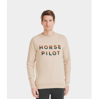 Sweat-shirt Horse Pilot Team homme Sable Beige