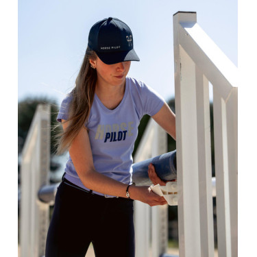 T-shirt Horse Pilot Team femme Lavende Violet