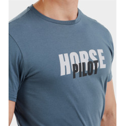 T-shirt Horse Pilot Team homme Vintage indigo Bleu T-shirt Horse Pilot Team homme Vintage indigo Bleu