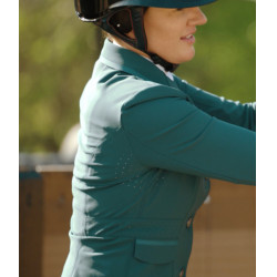 Veste de concours Aeromade Horse Pilot femme Balsam green logo argent Vert