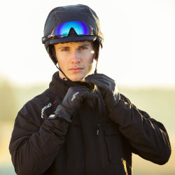 Gants synthétiques pour driver Finn-Tack doublure thermolyte Noir