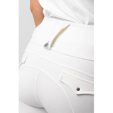 Pantalon d'équitation B Vertigo hybride compression Chiara femme Blanc Pantalon d'équitation B Vertigo hybride compression Chiara femme Blanc