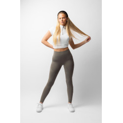Legging d'équitation B Vertigo Viktoria sans coutures femme fong intégral grip Basilic chaud Rose