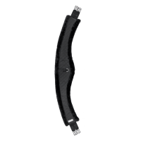 Sangle demi-lune longue Waldhausen tissu molletonné Noir / noir