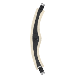 Sangle demi-lune longue Waldhausen tissu molletonné Noir / nature