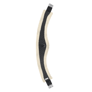 Sangle demi-lune longue Waldhausen tissu molletonné Noir / nature