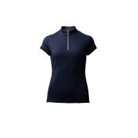 Chemise d'entrainement Horze Mina femme Ouverture Bleu marine