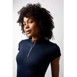 Chemise d'entrainement Horze Mina femme Ouverture Bleu marine Chemise d'entrainement Horze Mina femme Ouverture Bleu marine