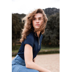 Chemise d'entrainement Horze Mina femme Ouverture Bleu marine Chemise d'entrainement Horze Mina femme Ouverture Bleu marine