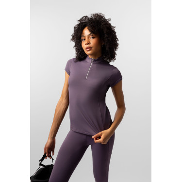 Chemise d'entrainement Horze Mina femme Noir plum
