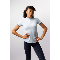 T-shirt d'entraînement Horze Joie manches courtes enfant Gris aube bleu