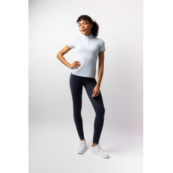 T-shirt d'entraînement Horze Joie manches courtes enfant Gris aube bleu