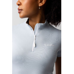 T-shirt d'entraînement Horze Joie manches courtes enfant Gris aube bleu