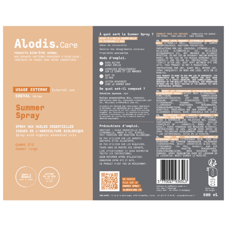 Répulsif Alodis Care Summer Spray Répulsif Alodis Care Summer Spray
