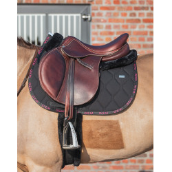 Tapis GEM Love Noir / rose