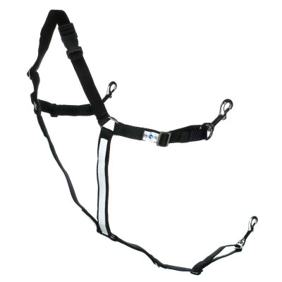 Bricole américaine synthétique poney Finn-Tack Pro Noir / blanc