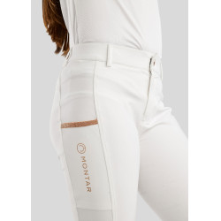 Pantalon Montar Millie Junior full grip Blanc