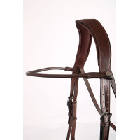 Frontal Montar cuir rond curvé Marron