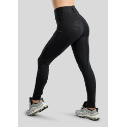 Legging Hybrid pull-on Montar MoBlair avec Gun Metal Crystals full grip femme
