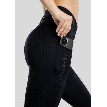 Pantalon Montar MoMichelle Logo gun metal full grip femme Pantalon Montar MoMichelle Logo gun metal full grip femme