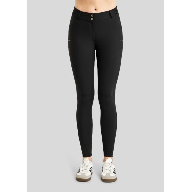 Pantalon Montar MoZuna Refined Pintucks et gun metal crystals grip genoux femme Pantalon Montar MoZuna Refined Pintucks et gun metal crystals grip genoux femme