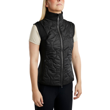 Doudoune sans manches Hybrid Montar MoMary gun metals crystals femme Noir