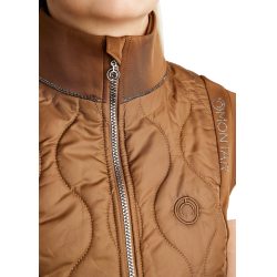 Doudoune sans manches Hybrid Montar MoMary gun metals crystals femme Caramel Marron