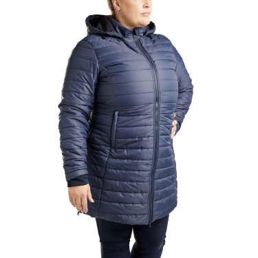 Veste matelassé longue Montar MoKately Curve femme Marine foncé Bleu Veste matelassé longue Montar MoKately Curve femme Marine foncé Bleu