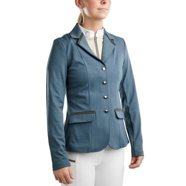 Veste de concours Montar MoGloria bande de caviar femme Ardoise foncée Gris