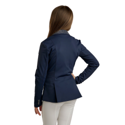 Veste de concours Montar Junior MoKately avec pintucks Marine foncé Bleu