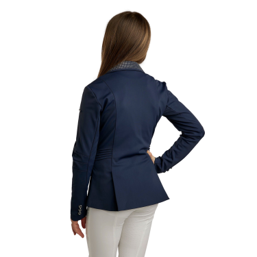 Veste de concours Montar Junior MoKately avec pintucks Marine foncé Bleu