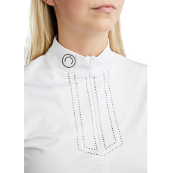 Polo de concours Montar MoViolet crystal gun metal femme Blanc