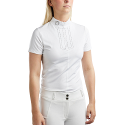 Polo de concours Montar MoViolet crystal gun metal femme Blanc