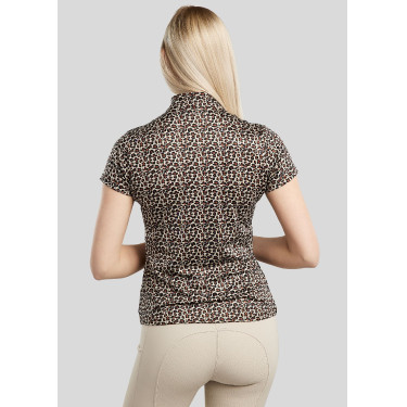 T-shirt d'entrainement Montar manches courtes MoLeonora imprimé Léopard femme T-shirt d'entrainement Montar manches courtes MoLeonora imprimé Léopard femme