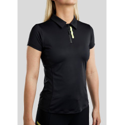 T-shirt d'entrainement manches courtes Montar MoStella mesh et logo imprimé contrasté femme