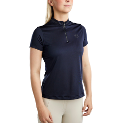 T-shirt manches courtes Montar MoBlair avec crystal gris foncé femme Marine Bleu marine