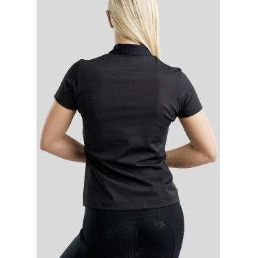 Polo quart zippé Montar MoZira manches courtes raffiné femme Polo quart zippé Montar MoZira manches courtes raffiné femme