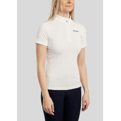 Polo d'entrainement Montar MoCilia raffiné manches courtes Jacquard femme
