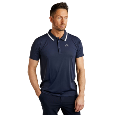 Polo manches courtes Montar MoDrake col et logo contrasté homme Marine Bleu marine