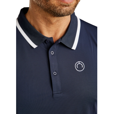 Polo manches courtes Montar MoDrake col et logo contrasté homme Marine Bleu marine