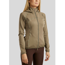 Veste à capuche Montar Liza crystals rosegold full zip femme