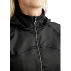 Veste softshell full zip Montar MoBlair capuche amovible crystals gun metal femme Noir
