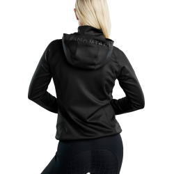 Veste softshell full zip Montar MoBlair capuche amovible crystals gun metal femme Noir