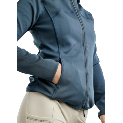Veste softshell full zip Montar MoBlair capuche amovible crystals gun metal femme Ardoise foncée Gris