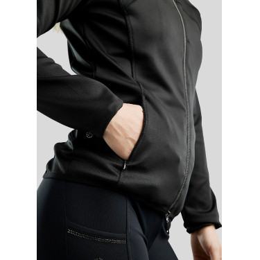 Veste softshell Montar MoBlair Junior full zip crsytals gun metal capuche amovible Veste softshell Montar MoBlair Junior full zip crsytals gun metal capuche amovible