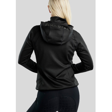 Veste softshell Montar MoBlair Junior full zip crsytals gun metal capuche amovible Veste softshell Montar MoBlair Junior full zip crsytals gun metal capuche amovible