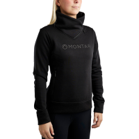 Sweatshirt Montar MoNaja col haut crystals gun metal femme Noir